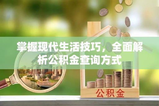 梧州掌握现代生活技巧，全面解析公积金查询方式