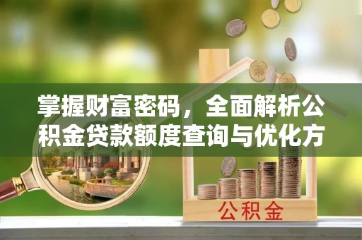 梧州掌握财富密码，全面解析公积金贷款额度查询与优化方案